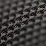 Cận cảnh mặt dệt của dây webbing đen